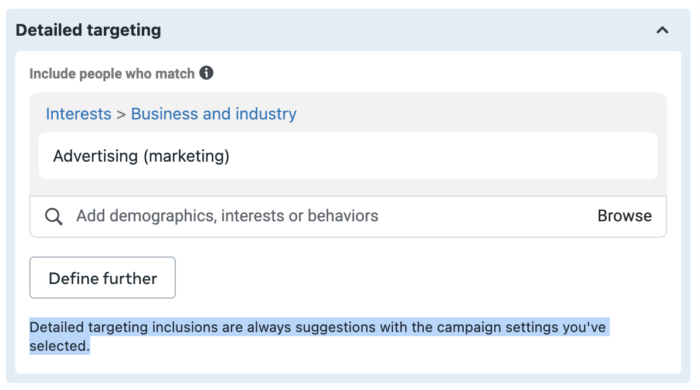 Detailed Targeting Suggestions